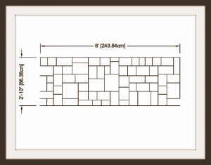 Металлический шаблон для декорирования асфальта для SR- 20 - Mini Ashlar Slate Pattern