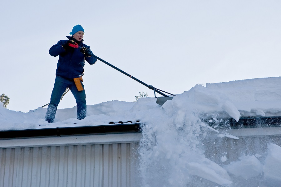 Ручной сбрасыватель (скребок) для уборки снега с крыш - профиль T