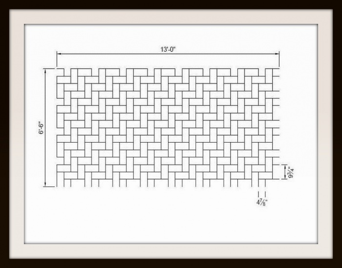 Тросовый шаблон для декорирования асфальта - Herringbone 13X6