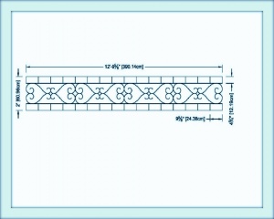 Ударный стальной трафарет для штамповки (декорирования) асфальта - Ornate Border