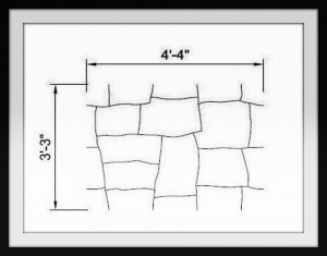 Шаблон из стального троса для декорирования асфальта -Random Cobble B 3-3X4-4