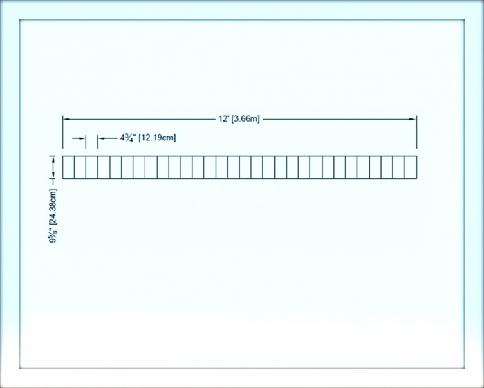      ()  -  12' Stacked Brick Border Flexible - S