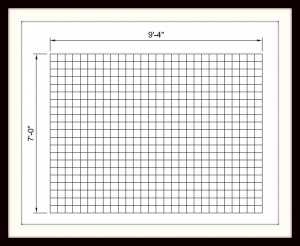 Ударный шаблон из металлического троса для штамповки асфальта - Плитка 4 sq Grid 9-7