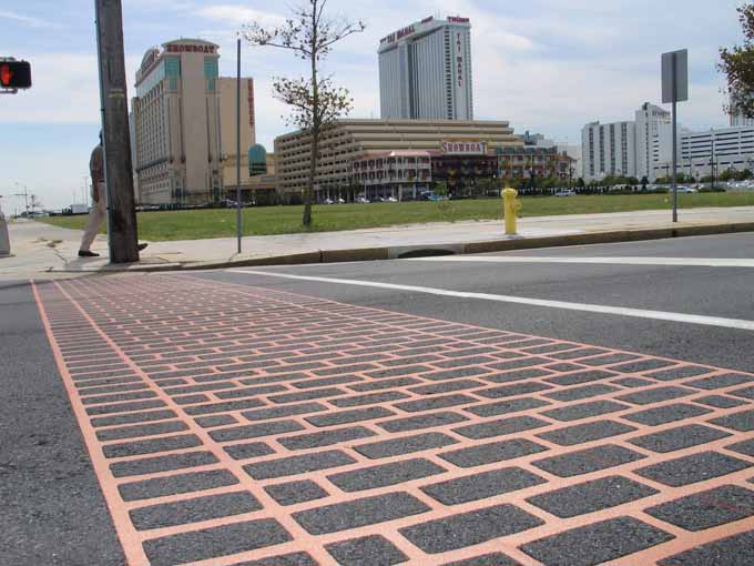 Декоративная дорожная разметка термопластиком